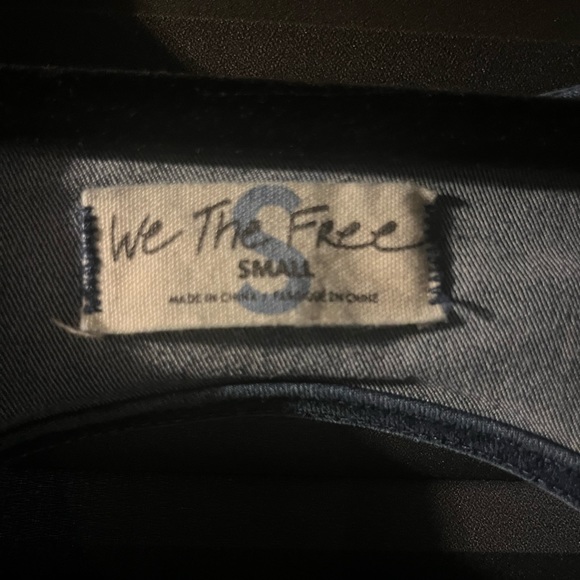 Free people/ we the free ultraviolet denim jumpsuit with cutout. Sz Sm. NWOT. - Picture 10 of 12